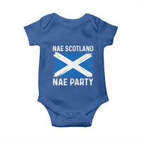 Nae Scotland Nae Party Saltire Flag Baby Onesie Vintage Scottish Accent Soccer Fans Football Tournament