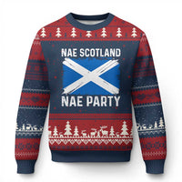 Nae Scotland Nae Party Saltire Flag Ugly Christmas Sweater Vintage Scottish Accent Soccer Fans Football Tournament