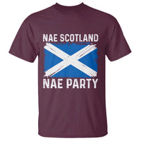 Nae Scotland Nae Party Saltire Flag T Shirt Vintage Scottish Accent Soccer Fans Football Tournament