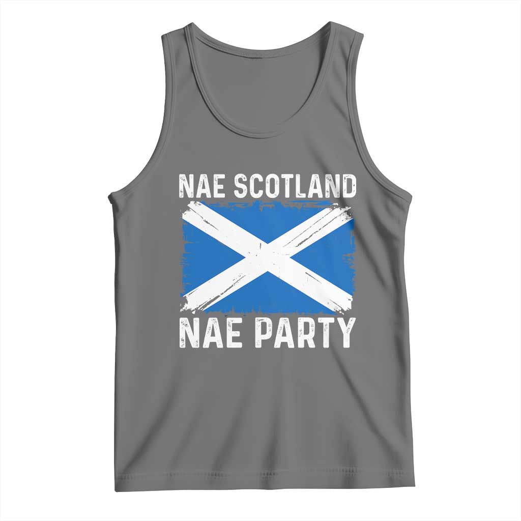 Nae Scotland Nae Party Saltire Flag Tank Top Vintage Scottish Accent Soccer Fans Football Tournament