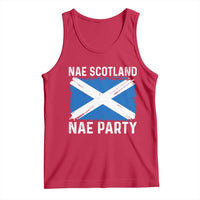 Nae Scotland Nae Party Saltire Flag Tank Top Vintage Scottish Accent Soccer Fans Football Tournament