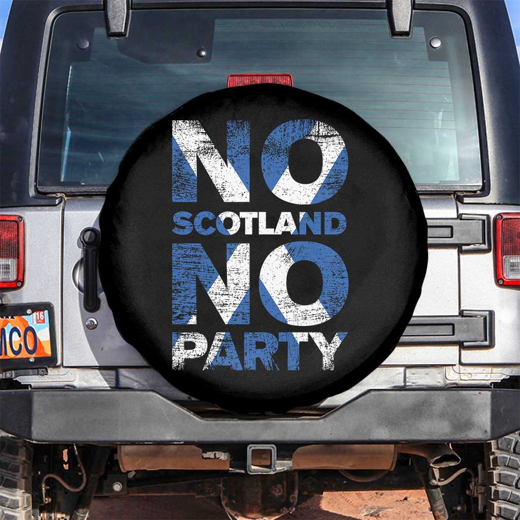 No Scotland No Party Saltire Flag Spare Tire Cover Football Fans Soccer Tournament Sports Lover