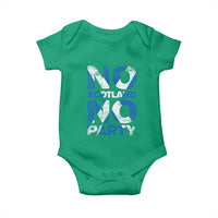 No Scotland No Party Saltire Flag Baby Onesie Football Fans Soccer Tournament Sports Lover