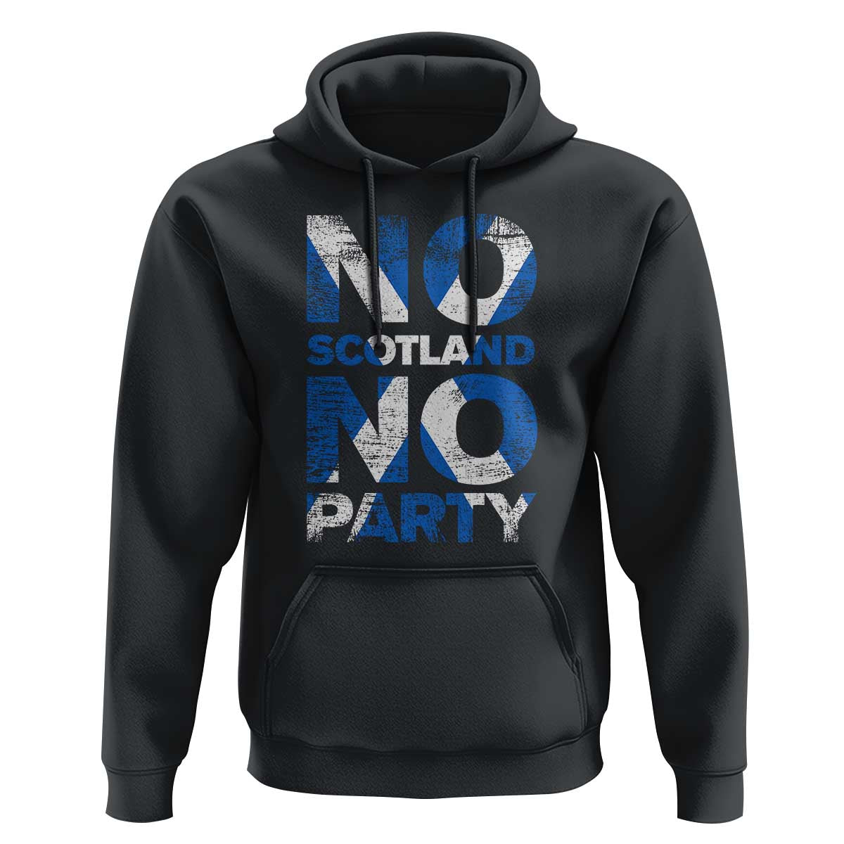 No Scotland No Party Saltire Flag Hoodie Football Fans Soccer Tournament Sports Lover