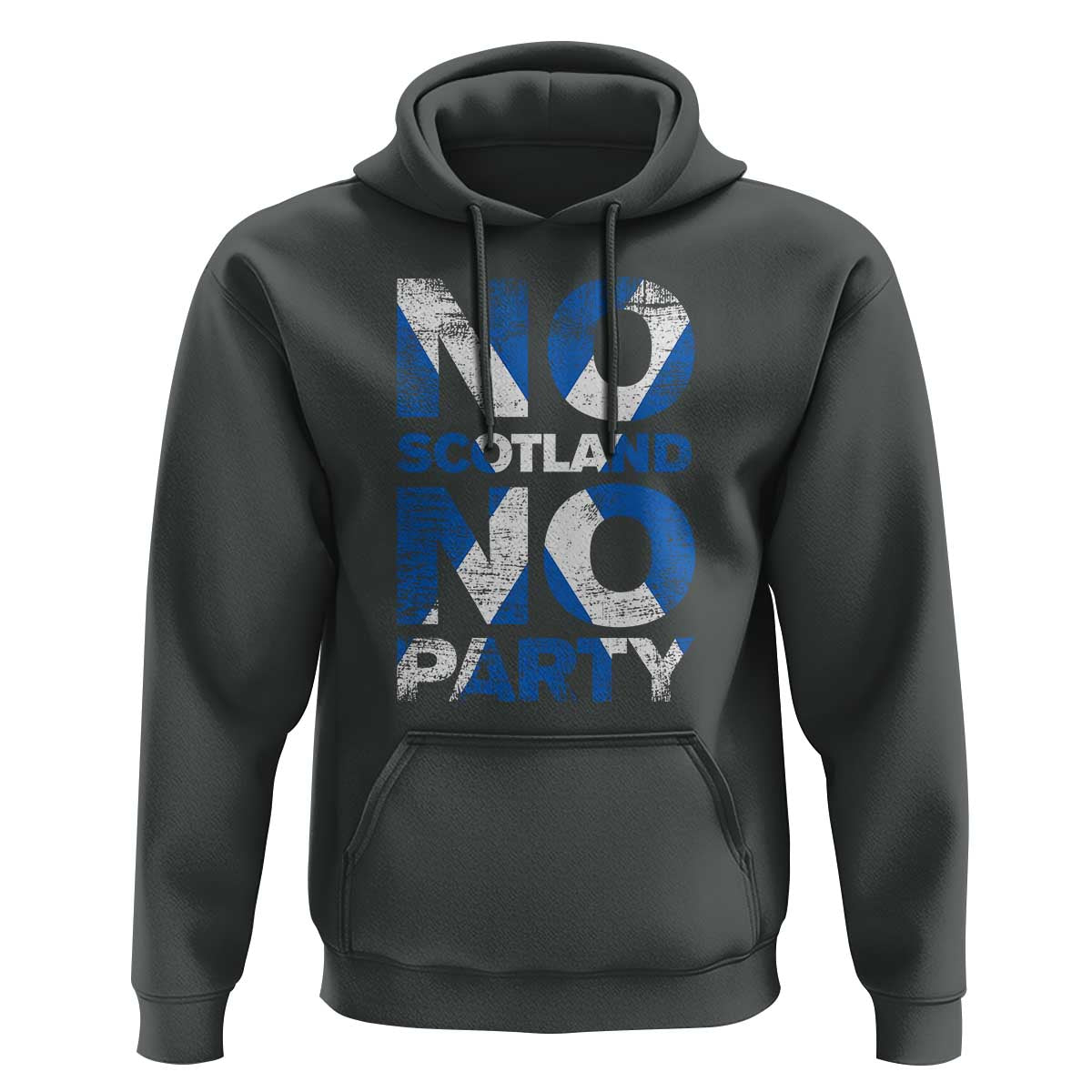No Scotland No Party Saltire Flag Hoodie Football Fans Soccer Tournament Sports Lover
