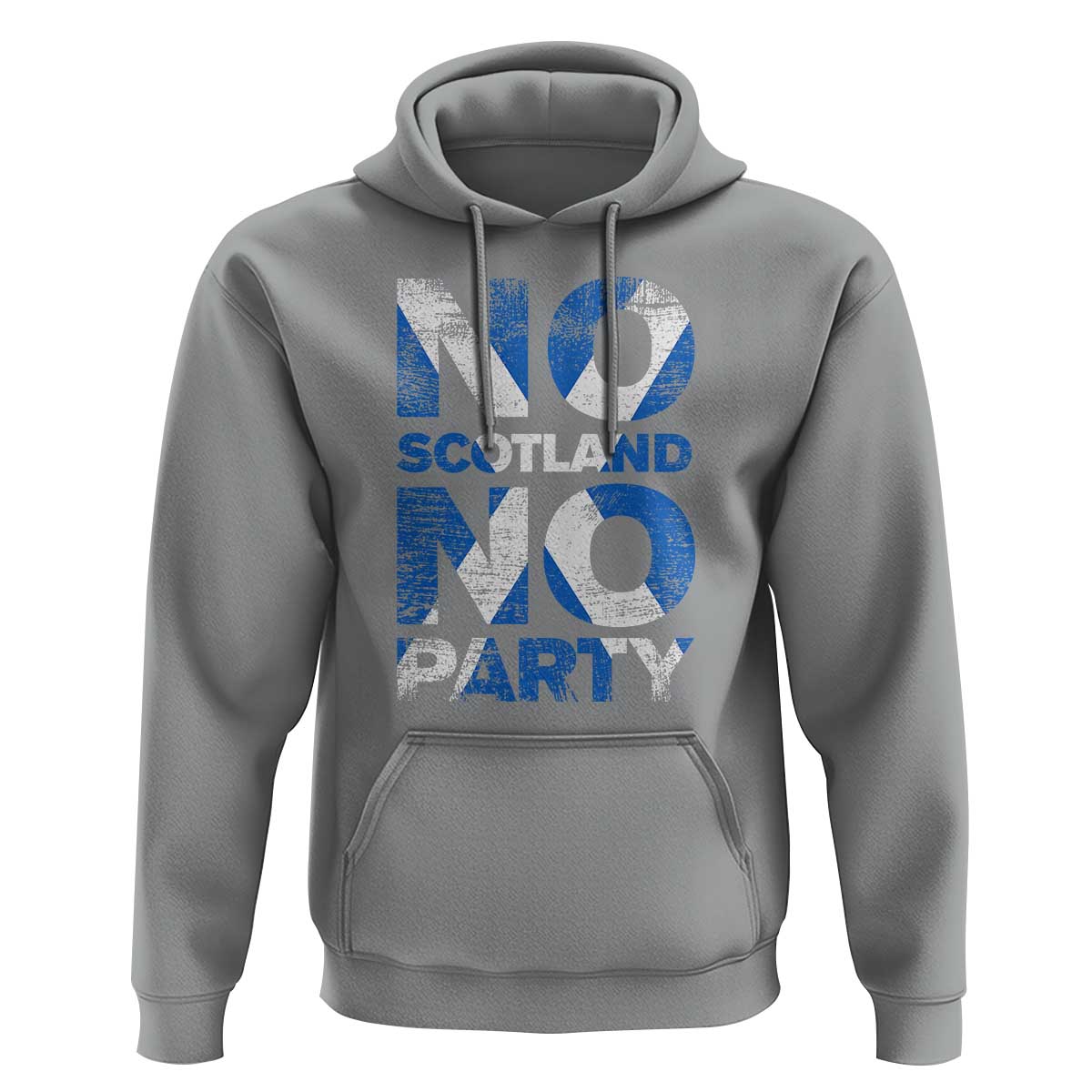 No Scotland No Party Saltire Flag Hoodie Football Fans Soccer Tournament Sports Lover