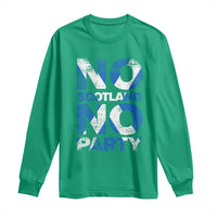 No Scotland No Party Saltire Flag Long Sleeve Shirt Football Fans Soccer Tournament Sports Lover