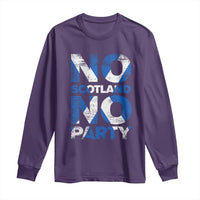 No Scotland No Party Saltire Flag Long Sleeve Shirt Football Fans Soccer Tournament Sports Lover