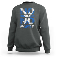 No Scotland No Party Saltire Flag Sweatshirt Football Fans Soccer Tournament Sports Lover