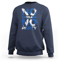 No Scotland No Party Saltire Flag Sweatshirt Football Fans Soccer Tournament Sports Lover