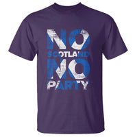 No Scotland No Party Saltire Flag T Shirt Football Fans Soccer Tournament Sports Lover