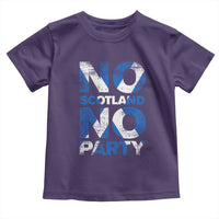 No Scotland No Party Saltire Flag Toddler T Shirt Football Fans Soccer Tournament Sports Lover