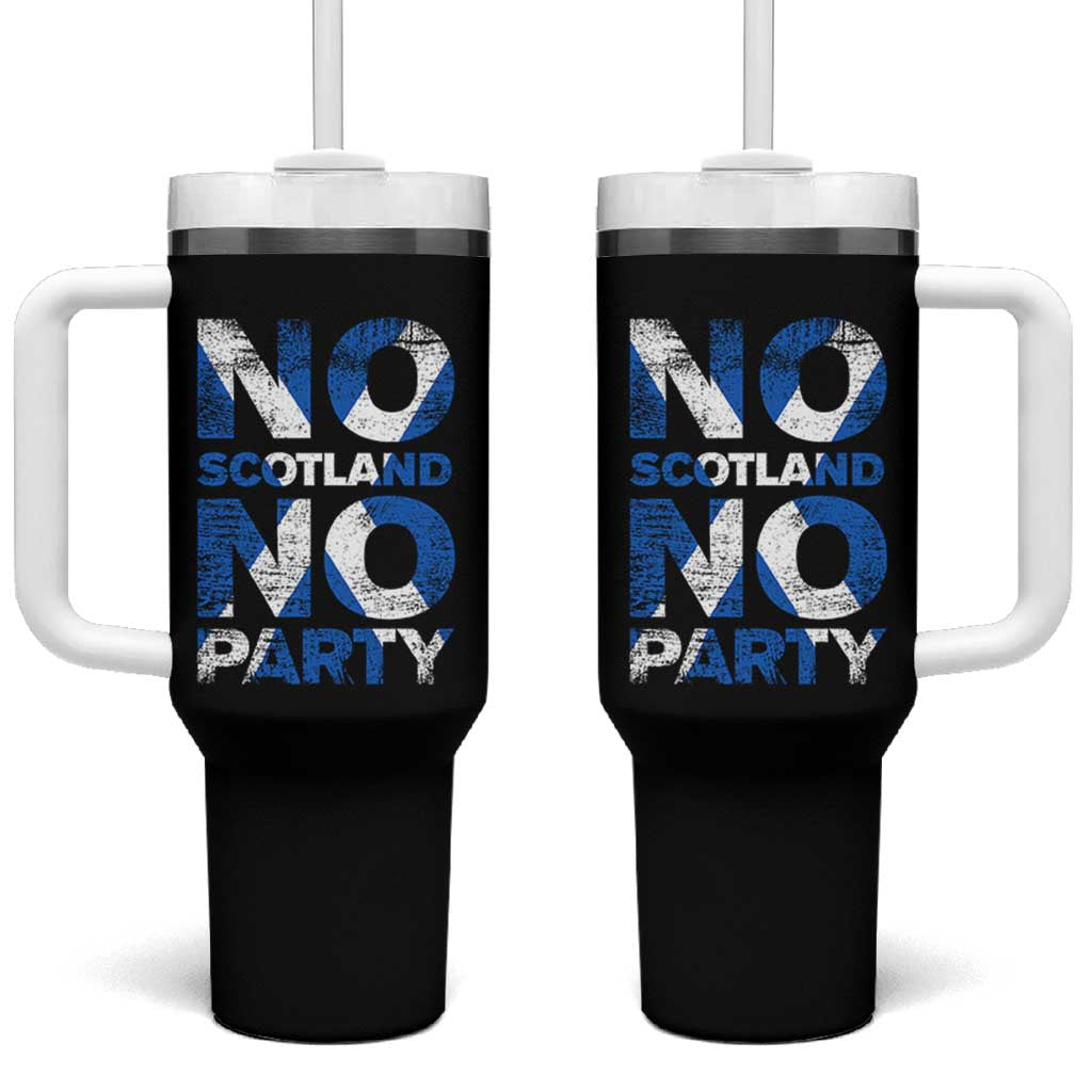 No Scotland No Party Saltire Flag Tumbler With Handle Football Fans Soccer Tournament Sports Lover