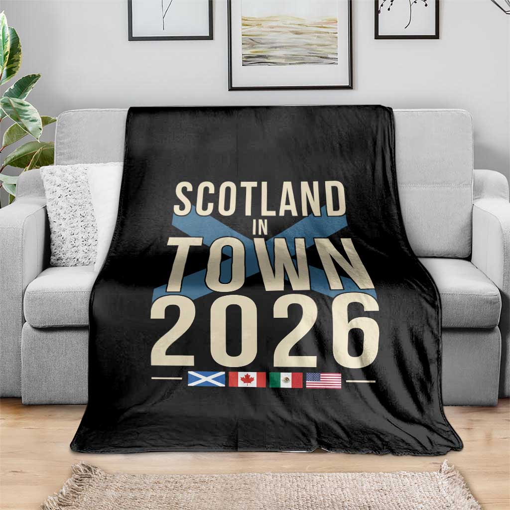 Scotland in Town 2026 Football Fans Throw Blanket Soccer Tournament North American Sports Lovers