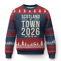 Scotland in Town 2026 Football Fans Ugly Christmas Sweater Soccer Tournament North American Sports Lovers