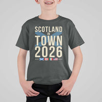 Scotland in Town 2026 Football Fans T Shirt For Kid Soccer Tournament North American Sports Lovers