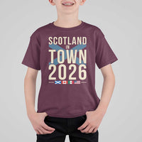 Scotland in Town 2026 Football Fans T Shirt For Kid Soccer Tournament North American Sports Lovers