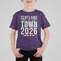 Scotland in Town 2026 Football Fans T Shirt For Kid Soccer Tournament North American Sports Lovers