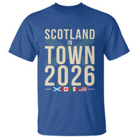 Scotland in Town 2026 Football Fans T Shirt Soccer Tournament North American Sports Lovers