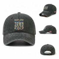 Scotland in Town 2026 Football Fans Washed Cotton Baseball Cap Soccer Tournament North American Sports Lovers