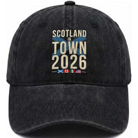 Scotland in Town 2026 Football Fans Washed Cotton Baseball Cap Soccer Tournament North American Sports Lovers