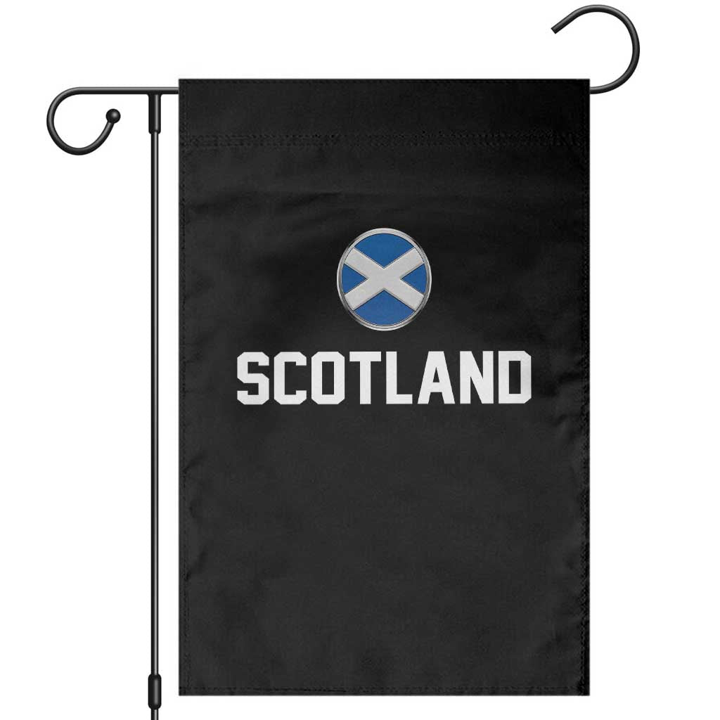 Scotland Round Saltire Flag Emblem Garden Flag Classic Varsity Typography Sports Fans