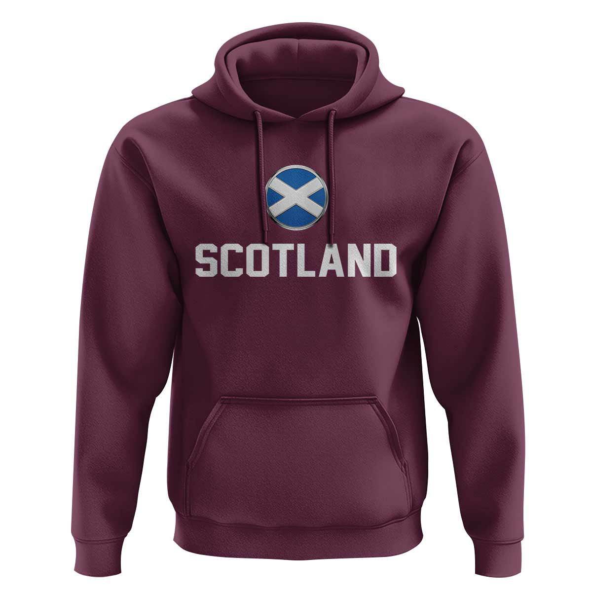 Scotland Round Saltire Flag Emblem Hoodie Classic Varsity Typography Sports Fans