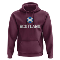 Scotland Round Saltire Flag Emblem Hoodie Classic Varsity Typography Sports Fans