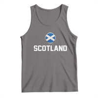 Scotland Round Saltire Flag Emblem Tank Top Classic Varsity Typography Sports Fans