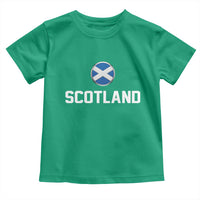 Scotland Round Saltire Flag Emblem Toddler T Shirt Classic Varsity Typography Sports Fans