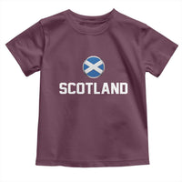 Scotland Round Saltire Flag Emblem Toddler T Shirt Classic Varsity Typography Sports Fans