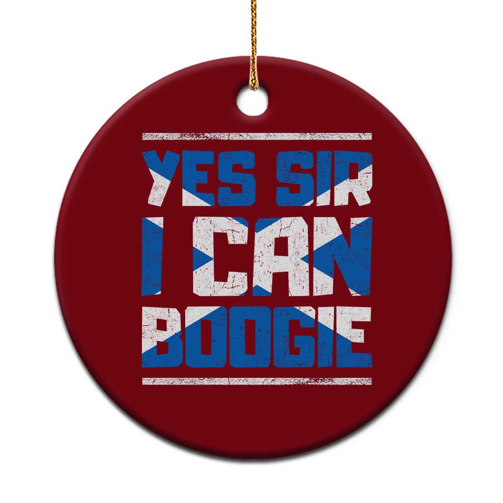 Funny Scottish Anthem Fan Saltire Flag Ceramic Ornament Yes Sir I Can Boogie Sports Style Scotland Football Supporters