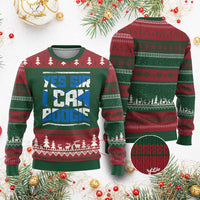 Funny Scottish Anthem Fan Saltire Flag Ugly Christmas Sweater Yes Sir I Can Boogie Sports Style Scotland Football Supporters