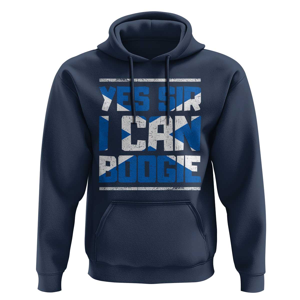 Funny Scottish Anthem Fan Saltire Flag Hoodie Yes Sir I Can Boogie Sports Style Scotland Football Supporters