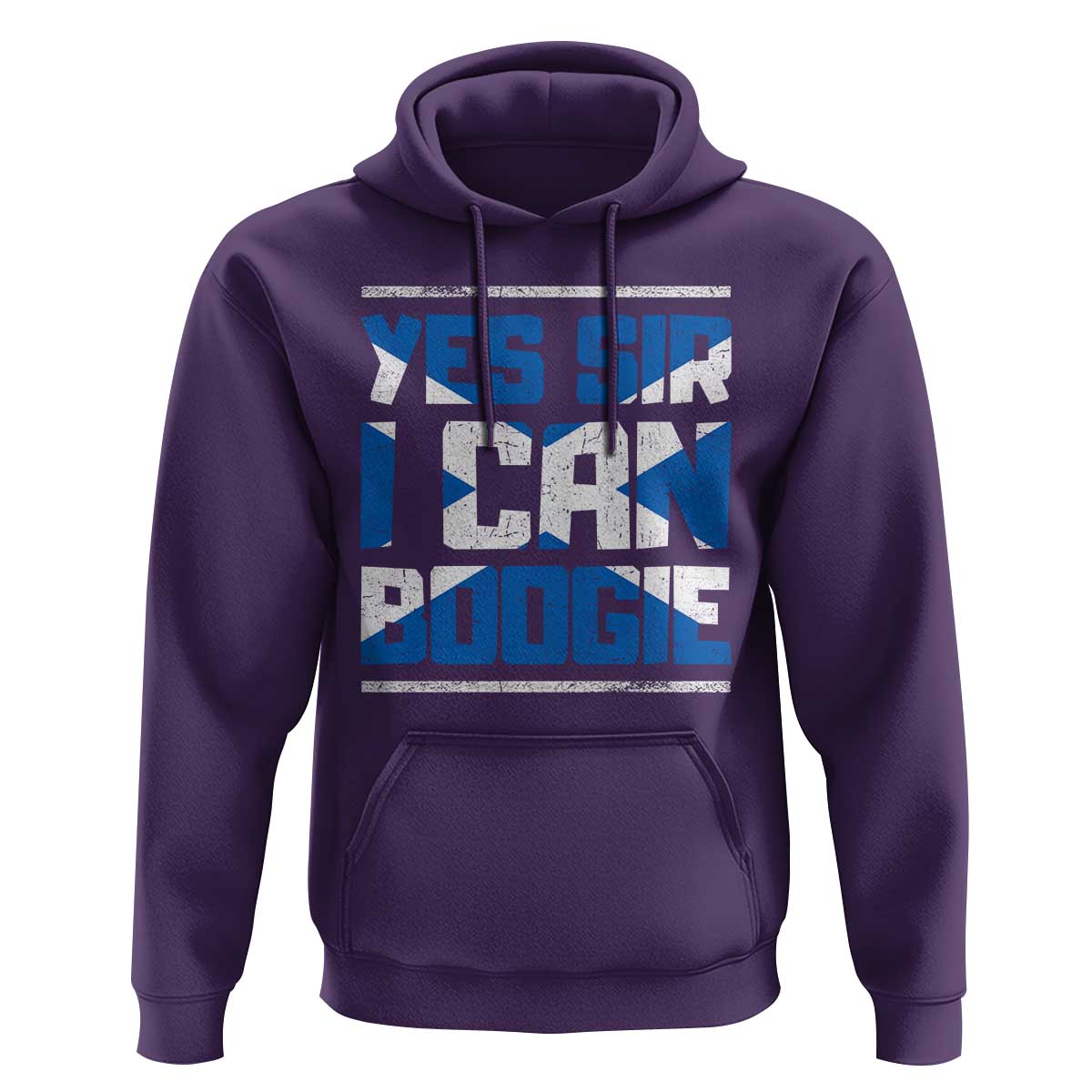 Funny Scottish Anthem Fan Saltire Flag Hoodie Yes Sir I Can Boogie Sports Style Scotland Football Supporters