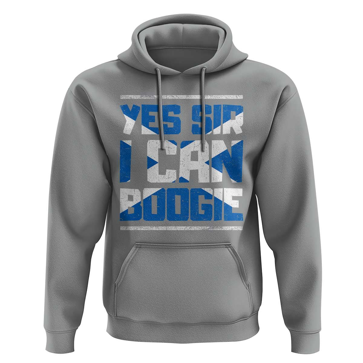 Funny Scottish Anthem Fan Saltire Flag Hoodie Yes Sir I Can Boogie Sports Style Scotland Football Supporters