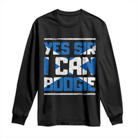 Funny Scottish Anthem Fan Saltire Flag Long Sleeve Shirt Yes Sir I Can Boogie Sports Style Scotland Football Supporters