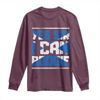 Funny Scottish Anthem Fan Saltire Flag Long Sleeve Shirt Yes Sir I Can Boogie Sports Style Scotland Football Supporters