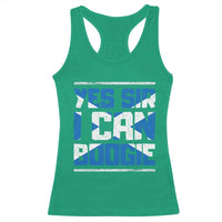 Funny Scottish Anthem Fan Saltire Flag Racerback Tank Top Yes Sir I Can Boogie Sports Style Scotland Football Supporters
