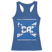 Funny Scottish Anthem Fan Saltire Flag Racerback Tank Top Yes Sir I Can Boogie Sports Style Scotland Football Supporters