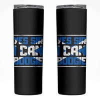 Funny Scottish Anthem Fan Saltire Flag Skinny Tumbler Yes Sir I Can Boogie Sports Style Scotland Football Supporters