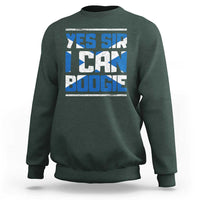 Funny Scottish Anthem Fan Saltire Flag Sweatshirt Yes Sir I Can Boogie Sports Style Scotland Football Supporters