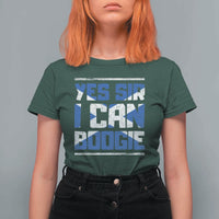 Funny Scottish Anthem Fan Saltire Flag T Shirt For Women Yes Sir I Can Boogie Sports Style Scotland Football Supporters