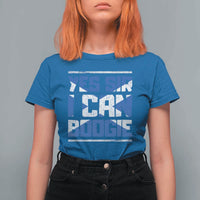 Funny Scottish Anthem Fan Saltire Flag T Shirt For Women Yes Sir I Can Boogie Sports Style Scotland Football Supporters