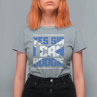 Funny Scottish Anthem Fan Saltire Flag T Shirt For Women Yes Sir I Can Boogie Sports Style Scotland Football Supporters