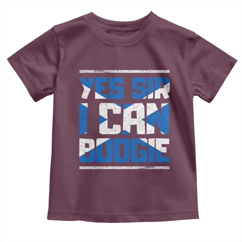 Funny Scottish Anthem Fan Saltire Flag Toddler T Shirt Yes Sir I Can Boogie Sports Style Scotland Football Supporters