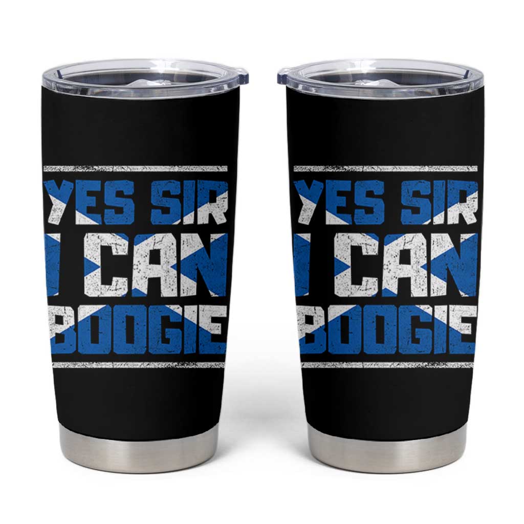 Funny Scottish Anthem Fan Saltire Flag Tumbler Cup Yes Sir I Can Boogie Sports Style Scotland Football Supporters
