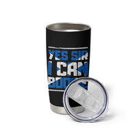 Funny Scottish Anthem Fan Saltire Flag Tumbler Cup Yes Sir I Can Boogie Sports Style Scotland Football Supporters