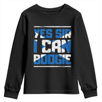 Funny Scottish Anthem Fan Saltire Flag Youth Sweatshirt Yes Sir I Can Boogie Sports Style Scotland Football Supporters