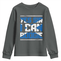 Funny Scottish Anthem Fan Saltire Flag Youth Sweatshirt Yes Sir I Can Boogie Sports Style Scotland Football Supporters
